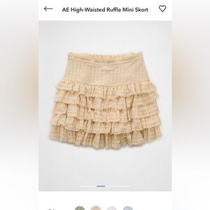 American Eagle Outfitters Cream Bubble Mini Skirt